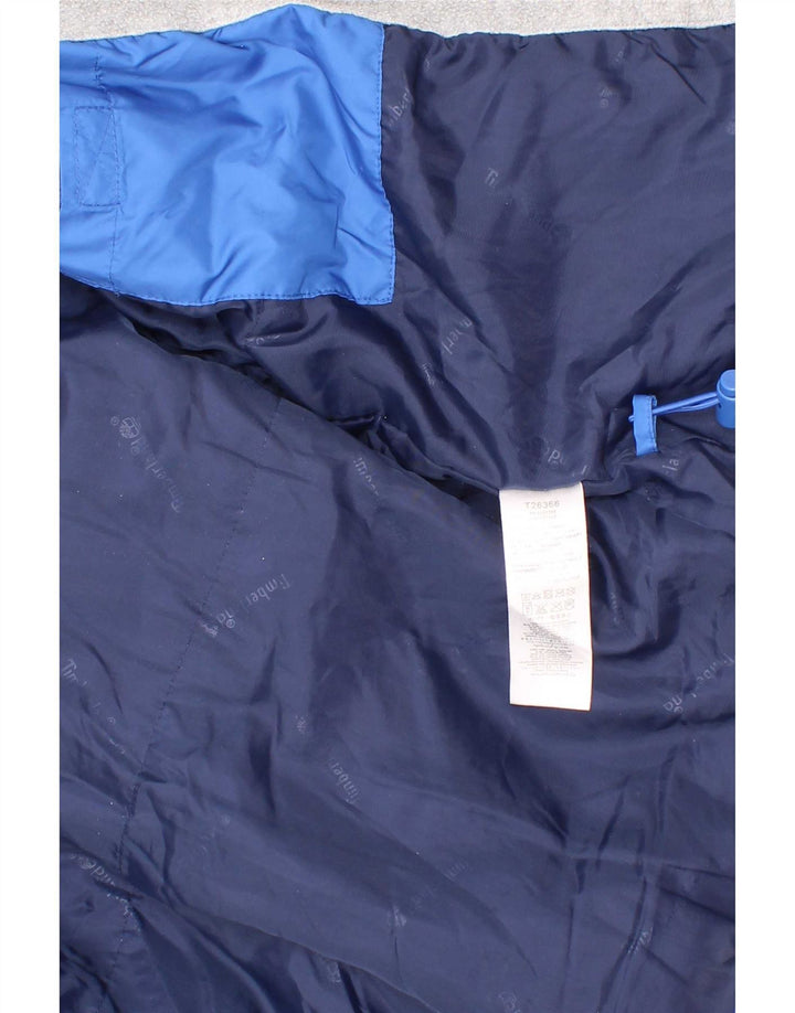 Timberland Boys Hooded Padded Jacket 7-8 Years Blue Polyester