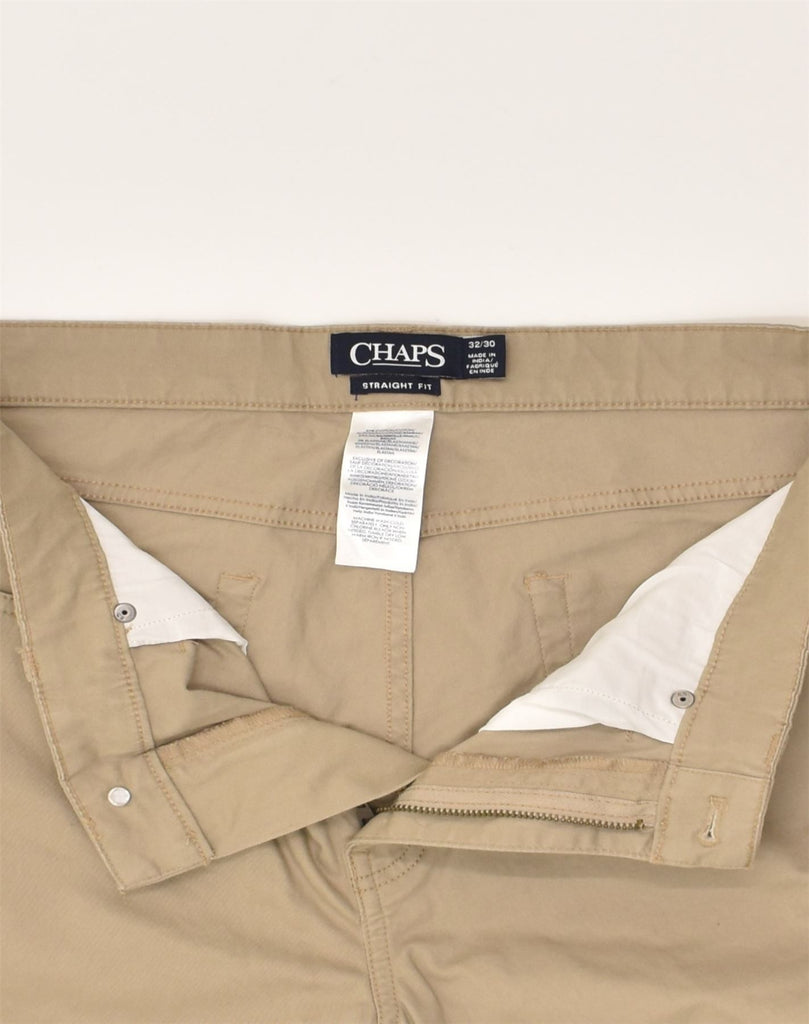 CHAPS Mens Straight Chino Trousers W32 L30 Brown Cotton | Vintage Chaps | Thrift | Second-Hand Chaps | Used Clothing | Messina Hembry 