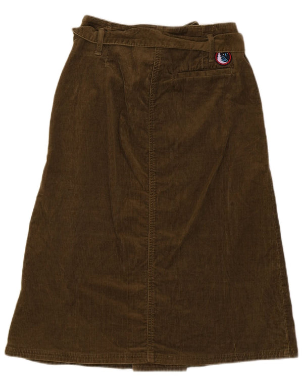 Tommy Hilfiger Womens Corduroy Skirt US 4 Small W25  Khaki Cotton