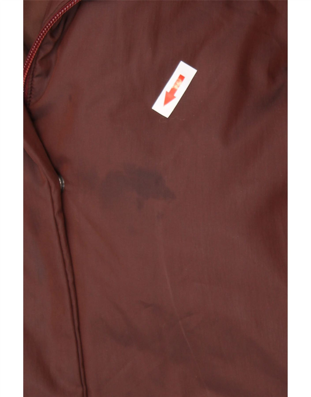 Trussardi Womens Hooded Overcoat IT 46 Large Burgundy Polyester
