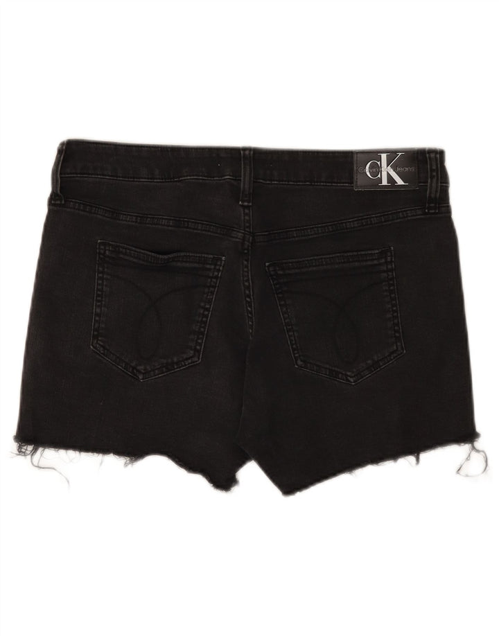 Calvin Klein Womens Denim Shorts W29 Medium  Black Cotton