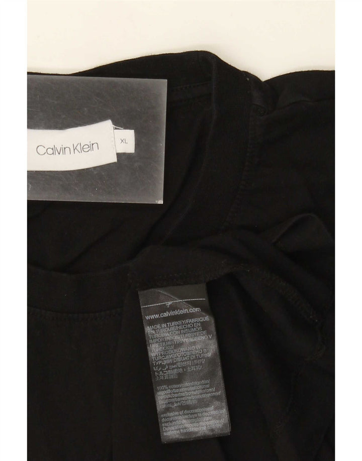 Calvin Klein Mens T-Shirt Top XL Black Cotton