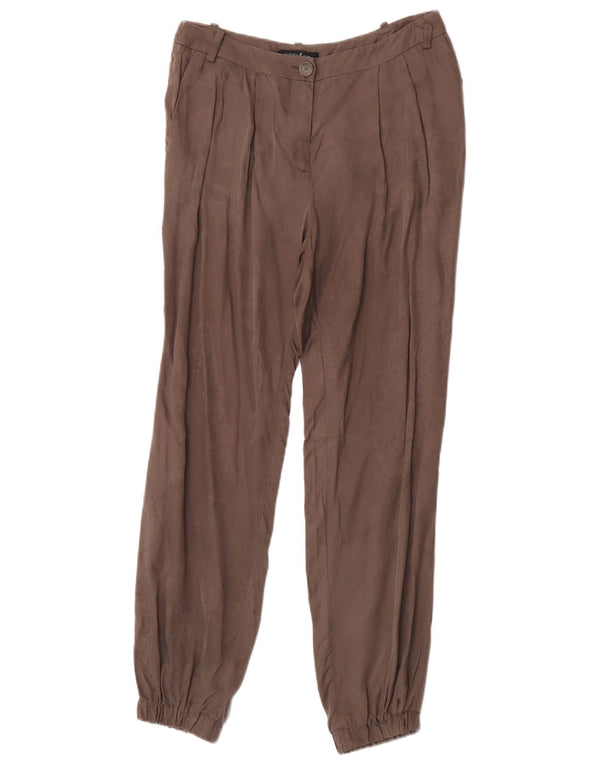 Guess Womens Joggers Casual Trousers IT 42 Medium W27 L29 Brown Cupro