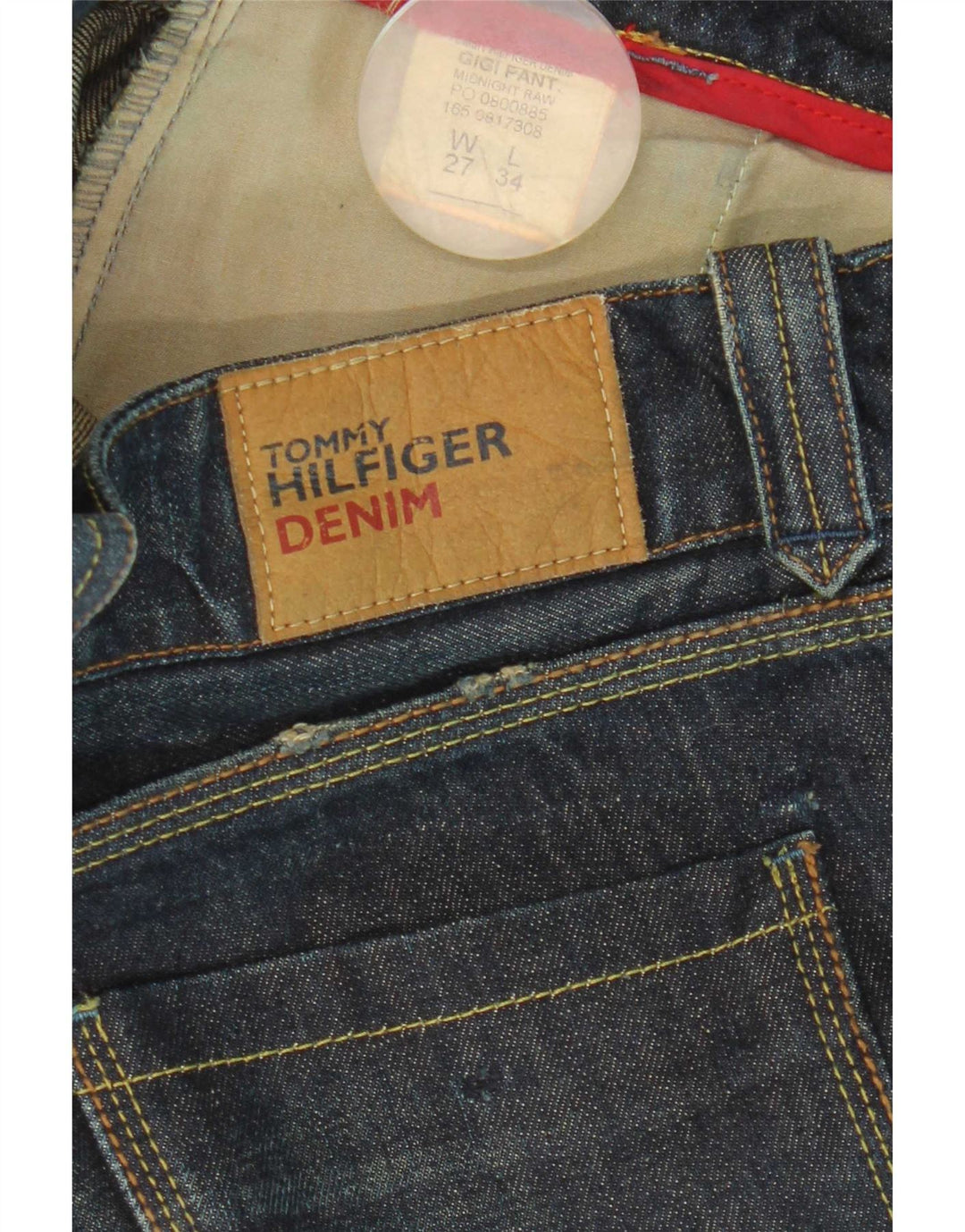 Tommy Hilfiger Womens Straight Jeans W27 L34 Blue Cotton