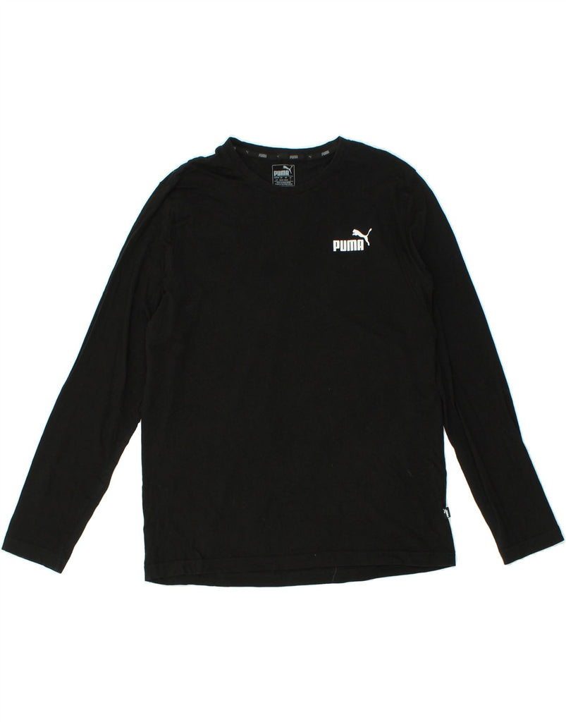 PUMA Mens Top Long Sleeve Large Black Cotton | Vintage Puma | Thrift | Second-Hand Puma | Used Clothing | Messina Hembry 