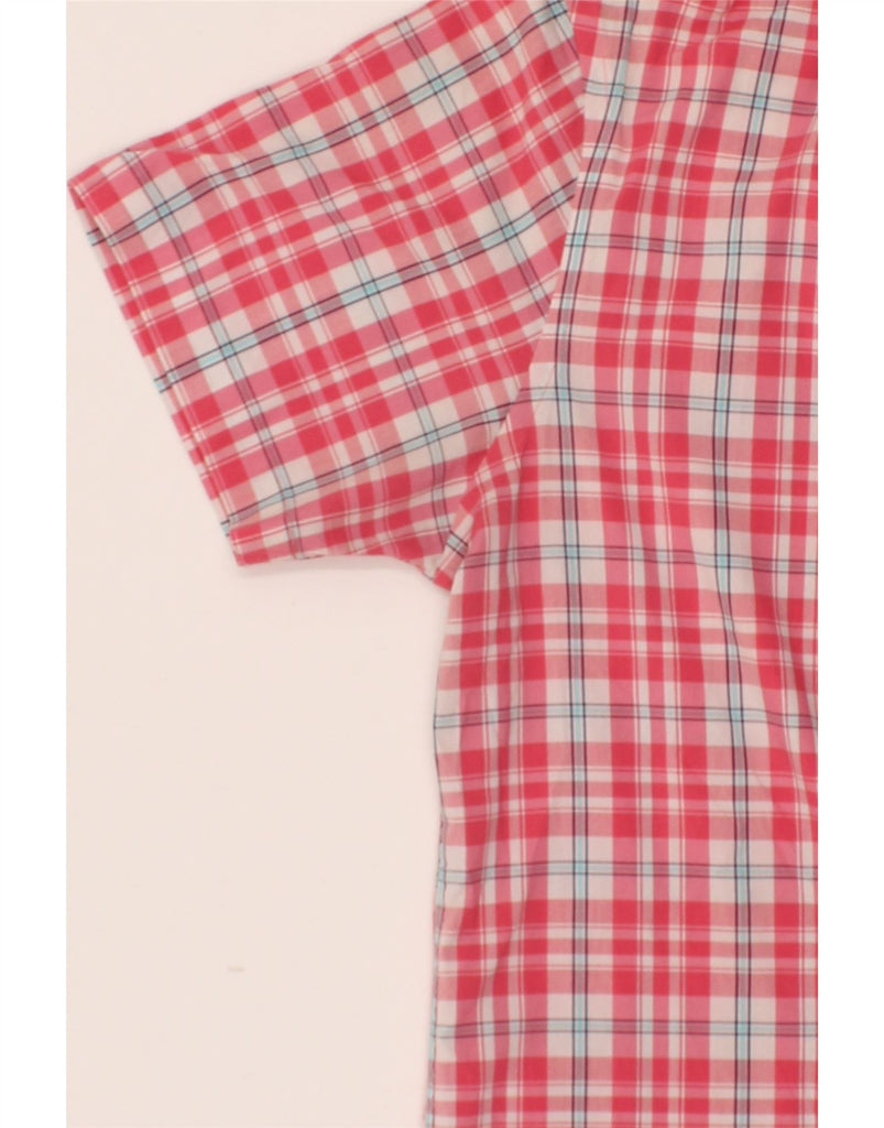 IZOD Mens Short Sleeve Shirt Large Pink Check Cotton Vintage Izod and Second-Hand Izod from Messina Hembry 
