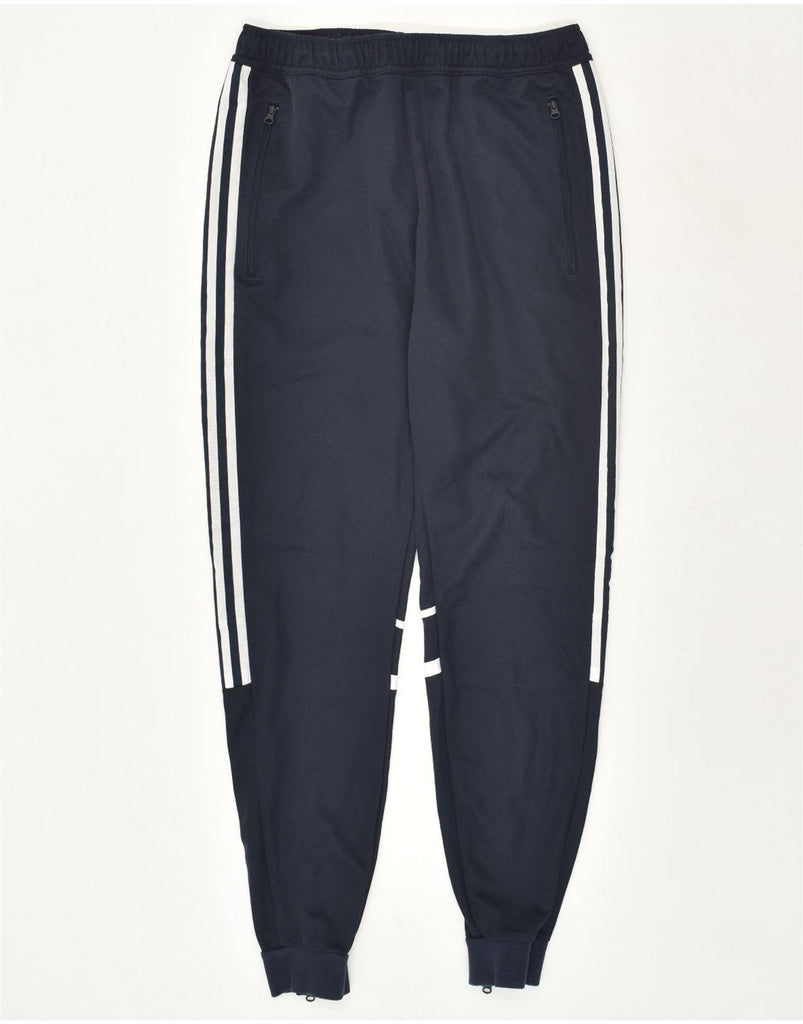 ADIDAS Mens Tracksuit Trousers Joggers Medium Navy Blue Polyester | Vintage Adidas | Thrift | Second-Hand Adidas | Used Clothing | Messina Hembry 