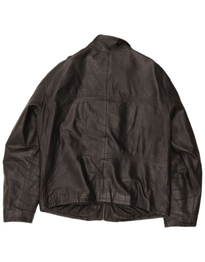 Vintage Mens Leather Jacket UK 38 Medium Black