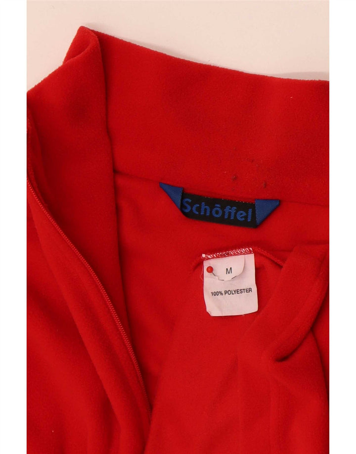 Schoffel Mens Zip Neck Fleece Jumper Medium Red
