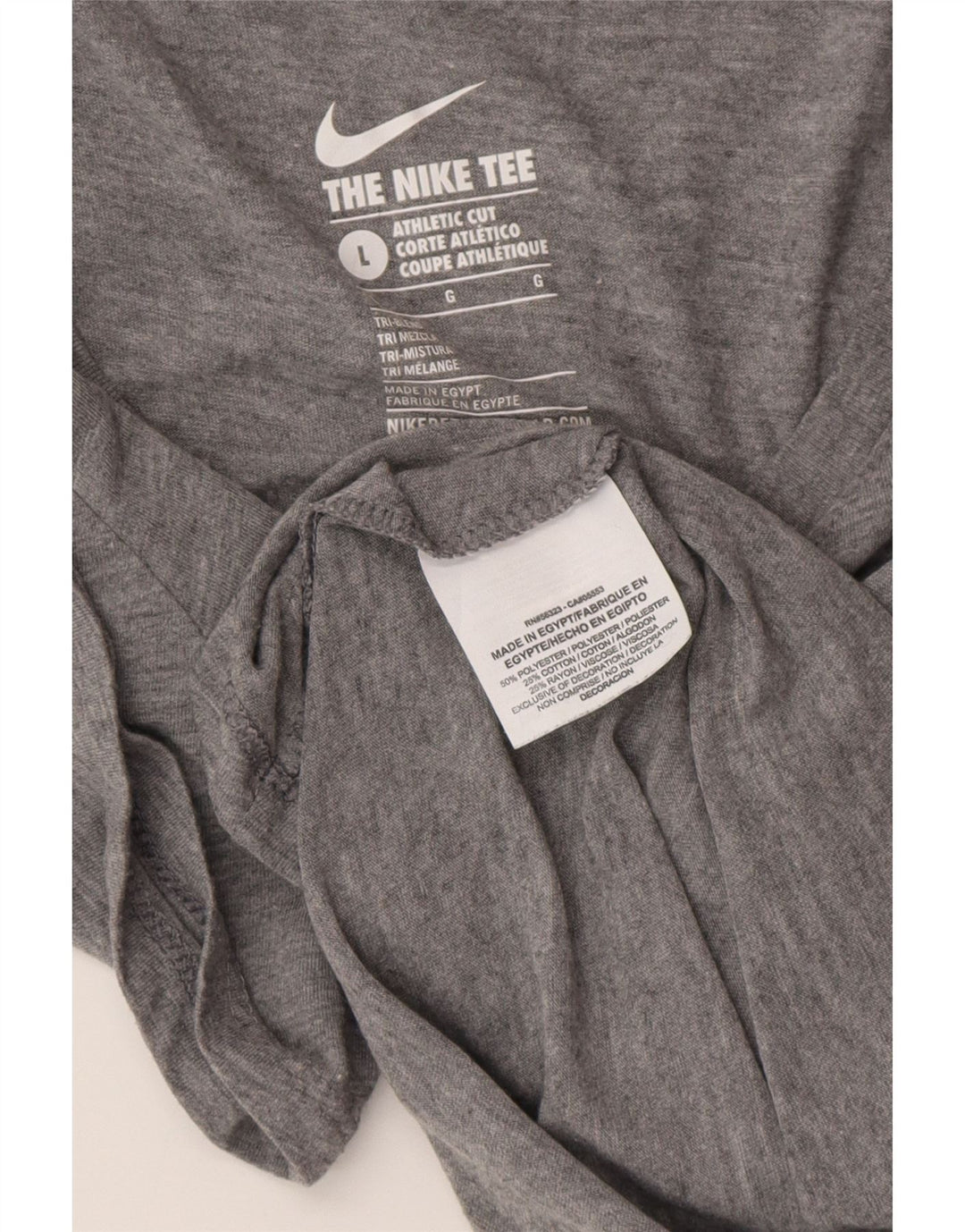 NIKE Womens Athletic Cut Graphic T-Shirt Top UK 14 Large Grey Polyester