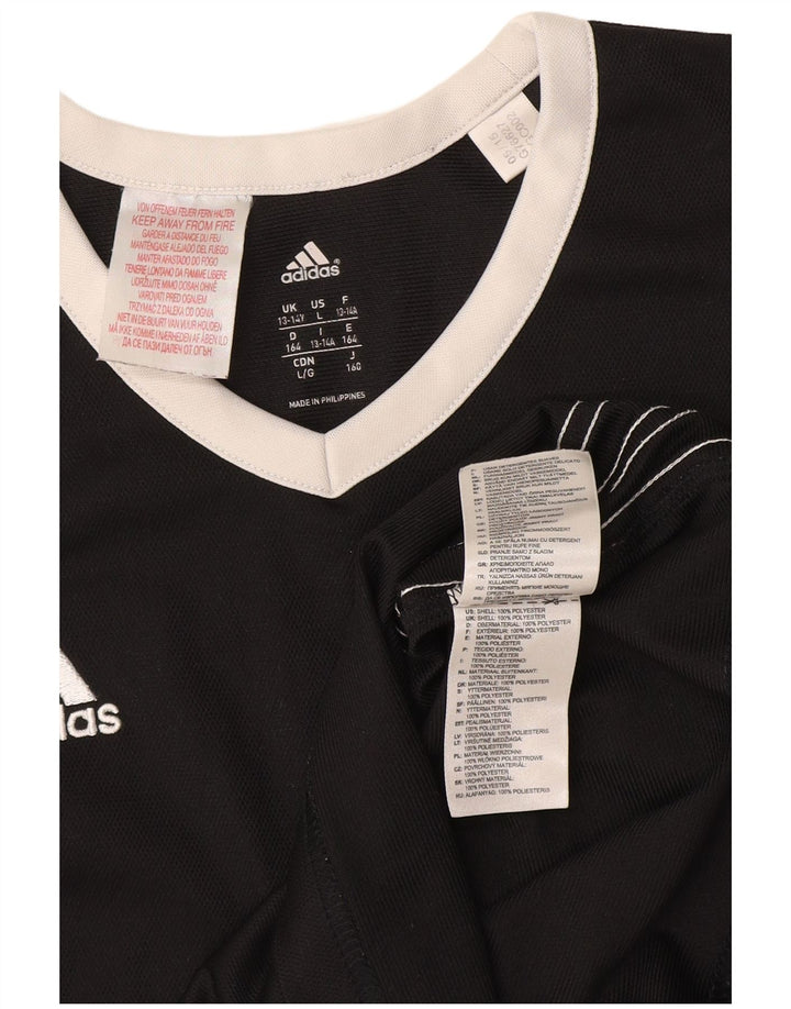 Adidas Girls Vest Top 13-14 Years Black Polyester