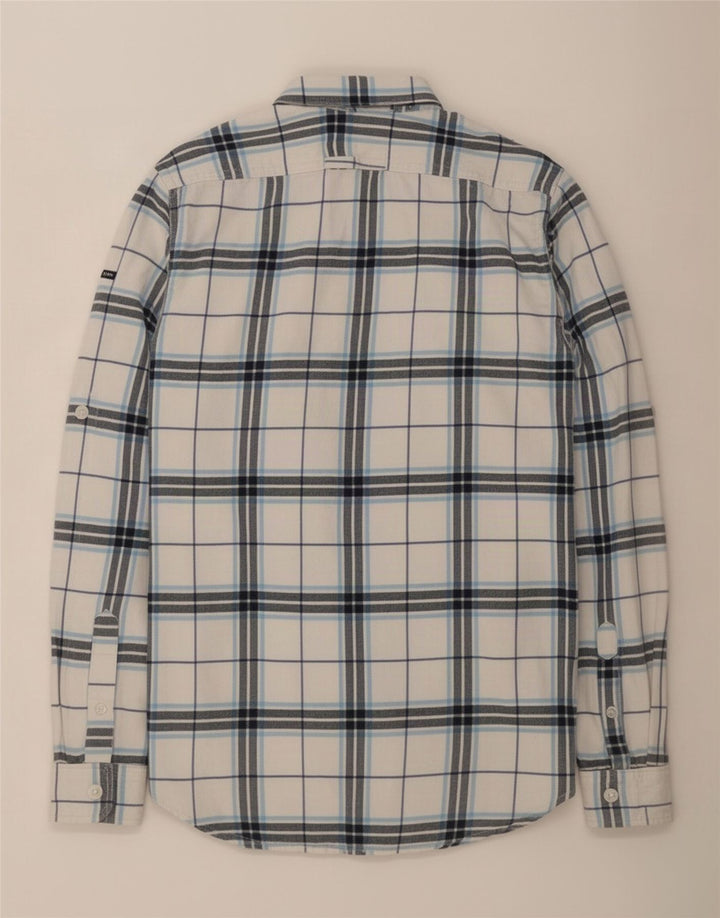 Superdry Mens Classic Fit Shirt Large White Check Cotton