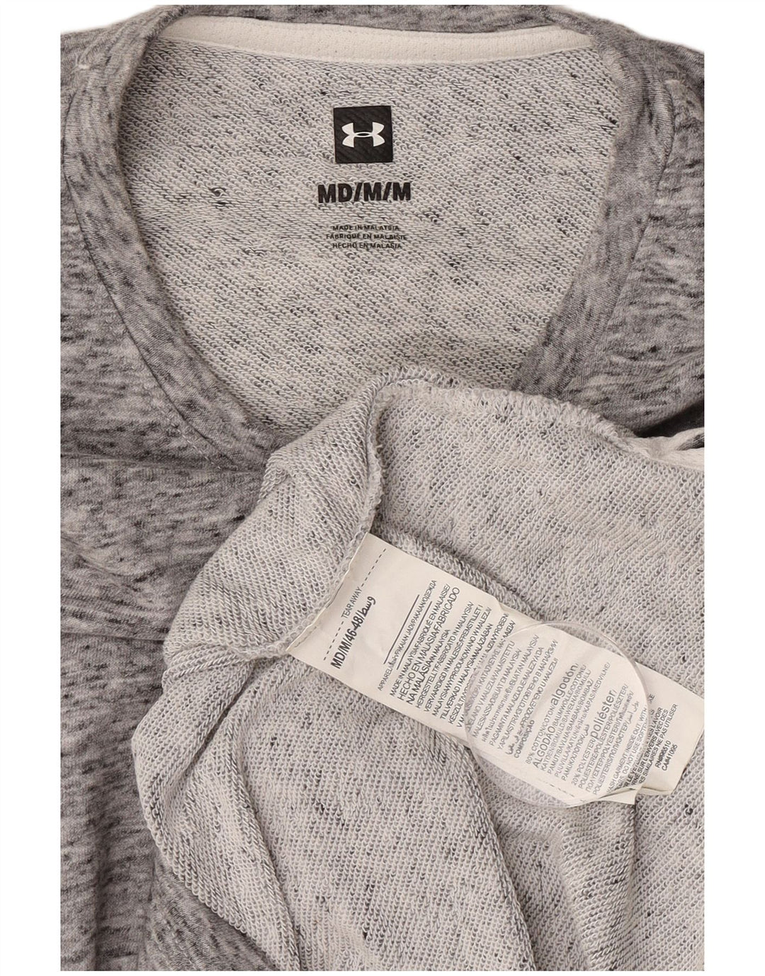 Under Armour Mens Graphic Sweatshirt Jumper Medium Grey Flecked Cotton