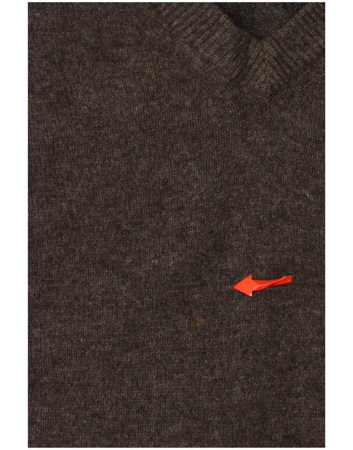 Lyle & Scott Mens V-Neck Jumper Sweater 2XL Grey New Wool