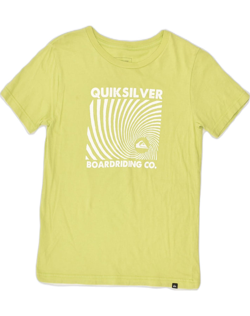 QUIKSILVER Womens Graphic T-Shirt Top UK 8 Small Green Cotton | Vintage Quiksilver | Thrift | Second-Hand Quiksilver | Used Clothing | Messina Hembry 