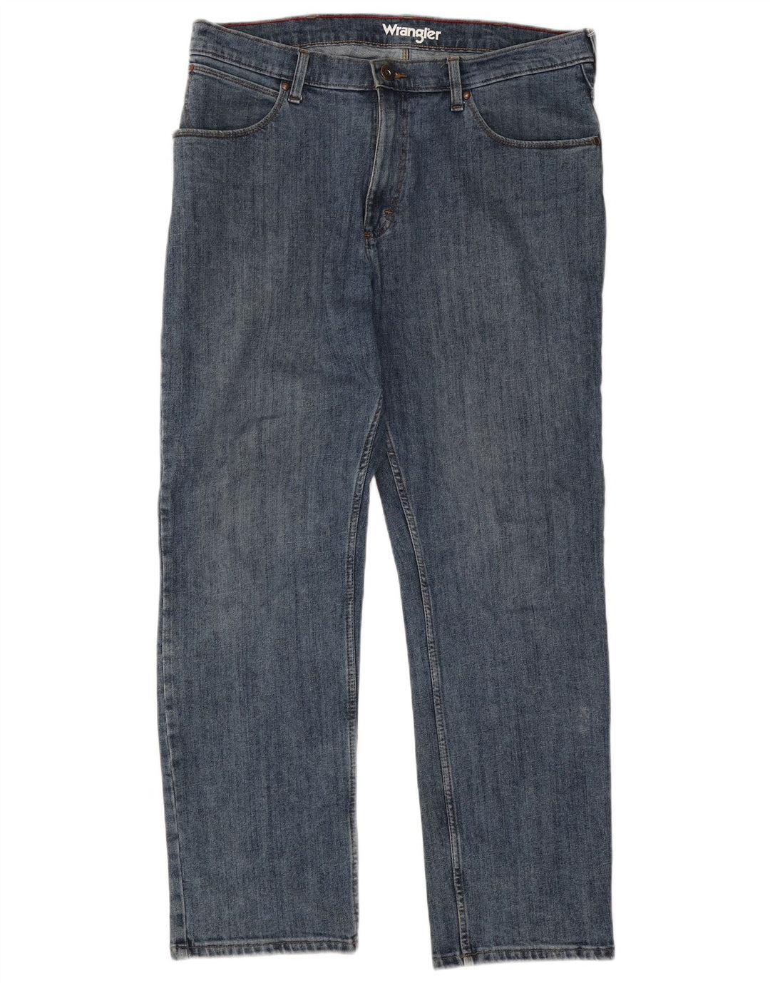 Wrangler Mens Straight Jeans W36 L30 Blue Cotton