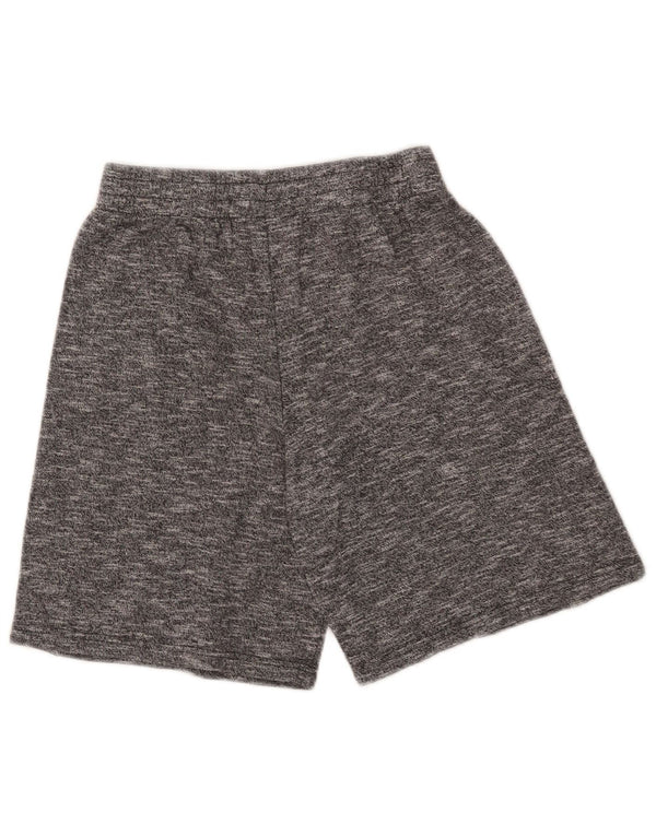 Adidas Womens Sport Shorts UK 14/16 Large Grey Flecked Cotton