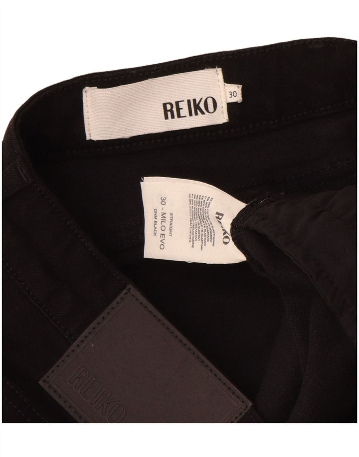 Reiko Womens Straight Jeans W30 L29 Black Cotton
