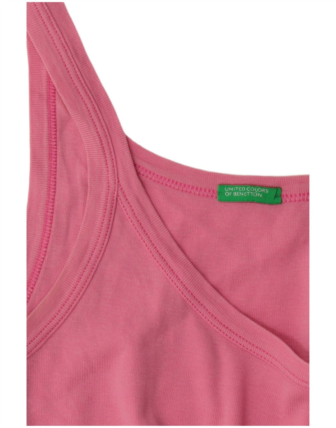 Benetton Womens Vest Top UK 6 XS Pink