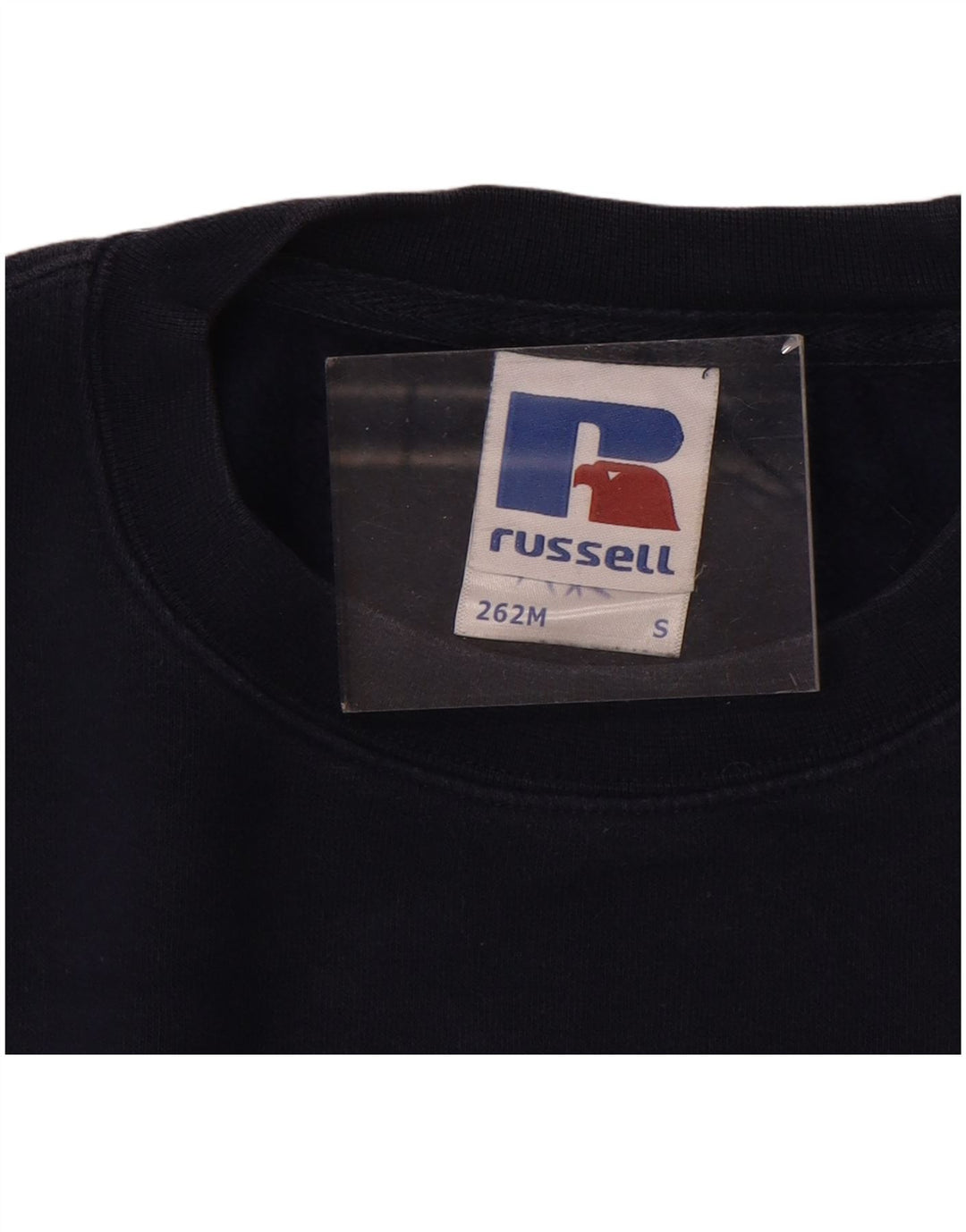 RUSSELL ATHLETIC Mens Graphic Sweatshirt Jumper Small Navy Blue Cotton