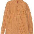 CAMP DAVID Mens Shirt Medium Orange Check Cotton