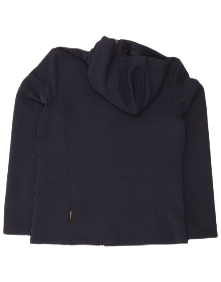 Jack Wolfskin Womens Hooded Tracksuit Top Jacket UK 10/12 Medium Navy Blue