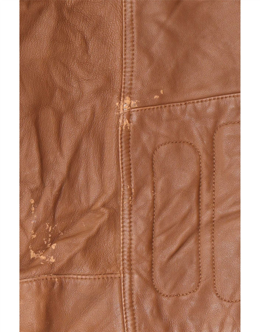 Hugo Boss Mens Leather Biker Jacket UK 36 Small Brown