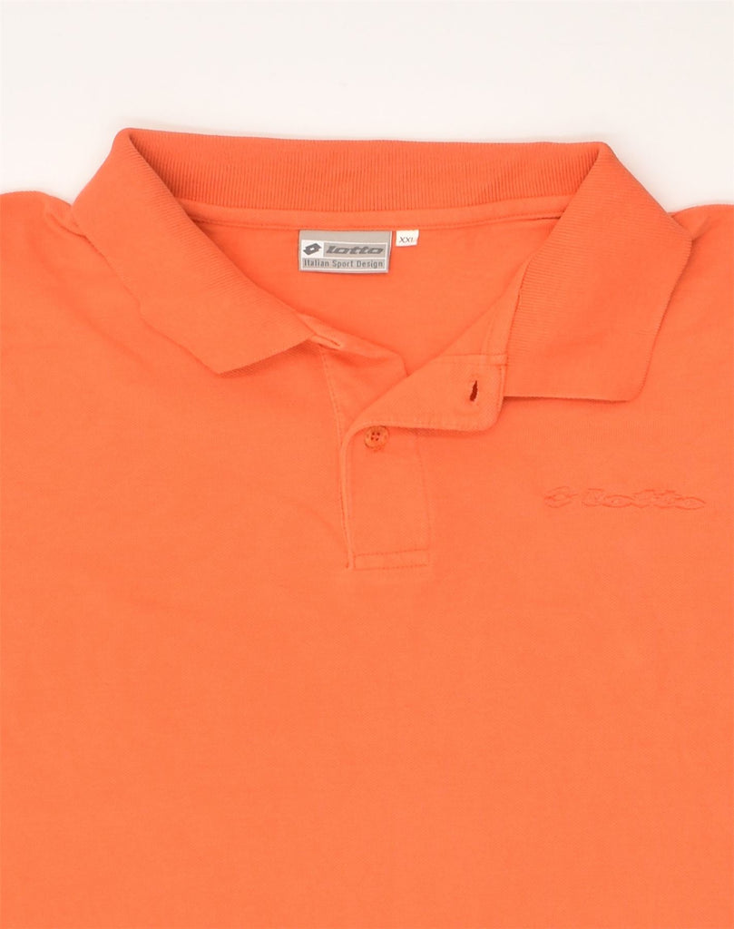 LOTTO Mens Polo Shirt 2XL Orange Cotton | Vintage Lotto | Thrift | Second-Hand Lotto | Used Clothing | Messina Hembry 