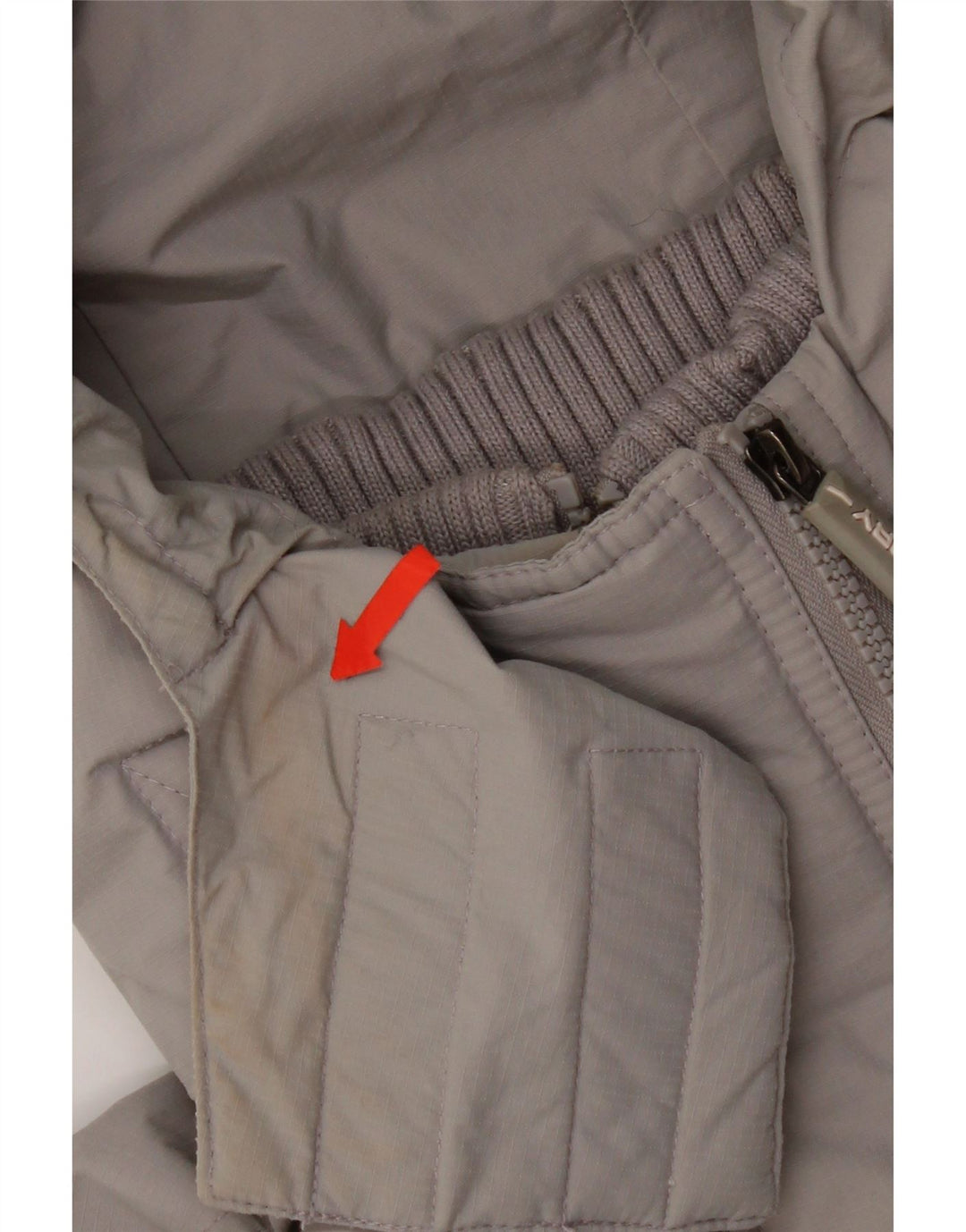 Superdry Womens Hooded Windbreaker Jacket UK 16 Large Grey Nylon