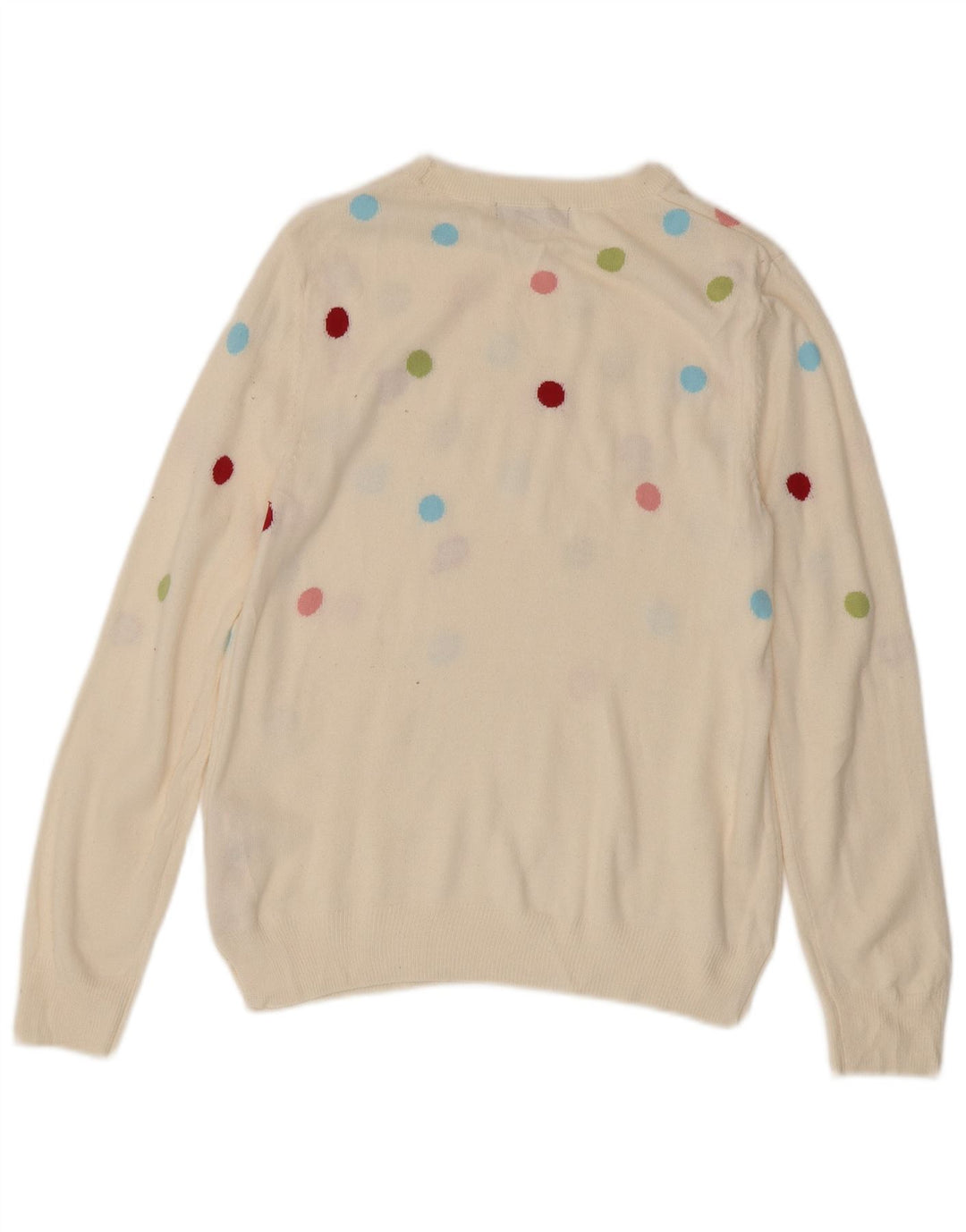 Marks & Spencer Womens Boat Neck Jumper Sweater UK 10 Small Off White