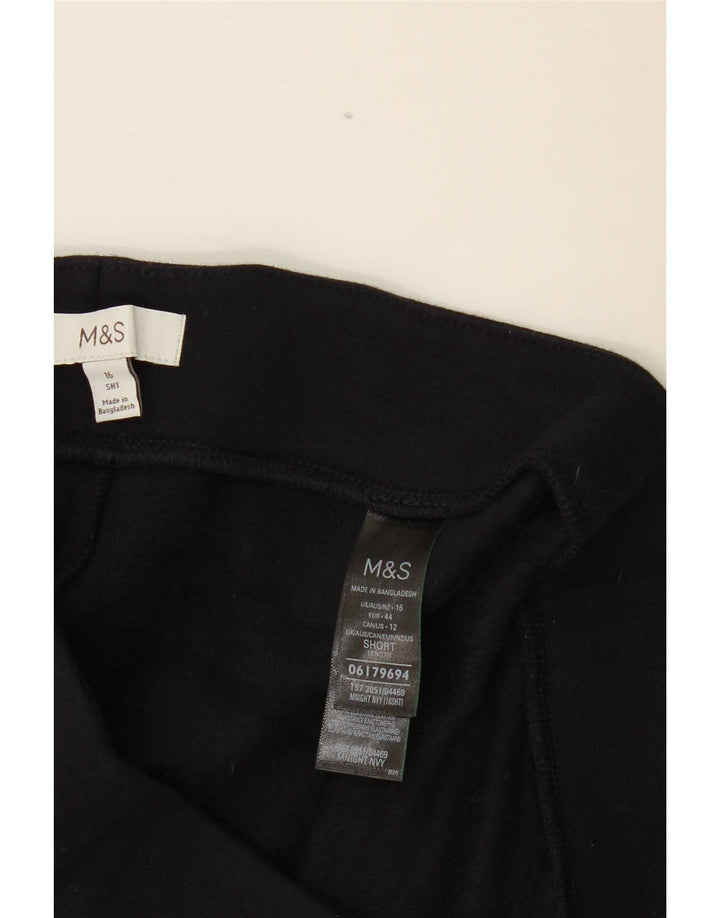 Marks & Spencer Womens Leggings UK 16 Large Navy Blue Polyester