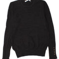 Zara Womens Crew Neck Jumper Sweater UK 14 Large Black