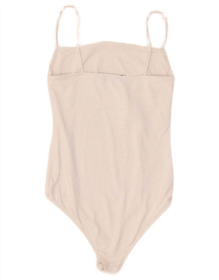 Zara Womens Sleeveless Bodysuit UK 8 Small White Polyamide