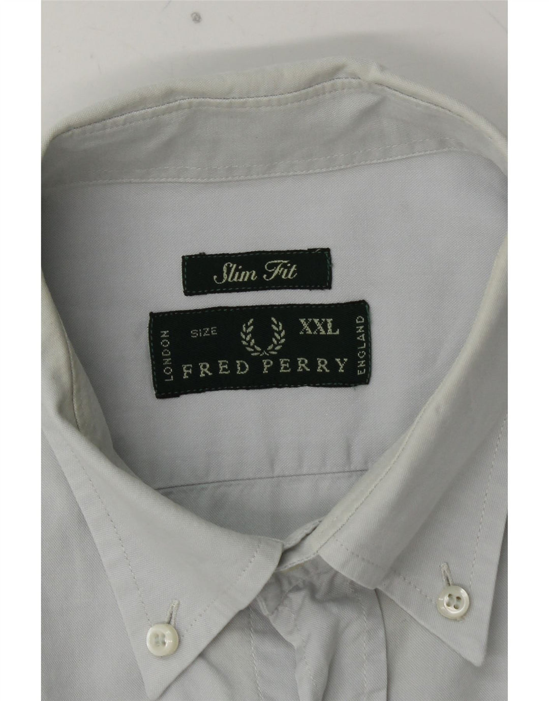 FRED PERRY Mens Slim Fit Shirt 2XL Blue Cotton
