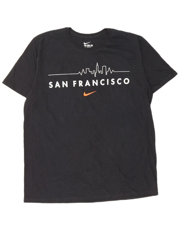 Nike Mens San Francisco Graphic T-Shirt Top XL Black Cotton