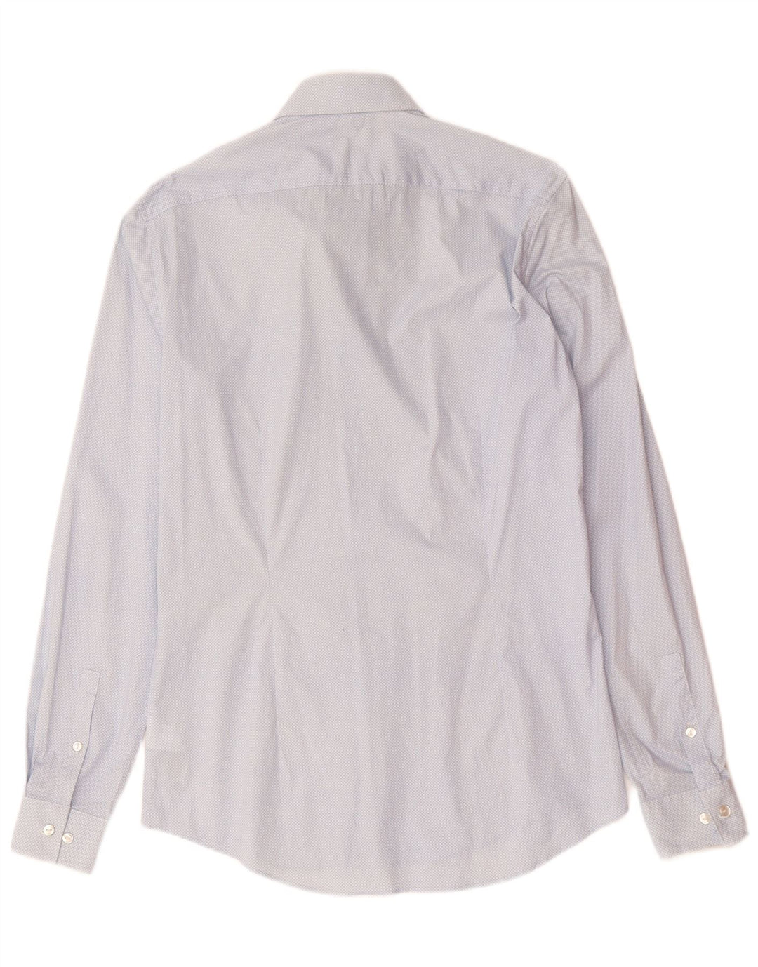 CALVIN KLEIN Mens Slim Fit Shirt Size 38 15 Medium Blue Spotted Cotton