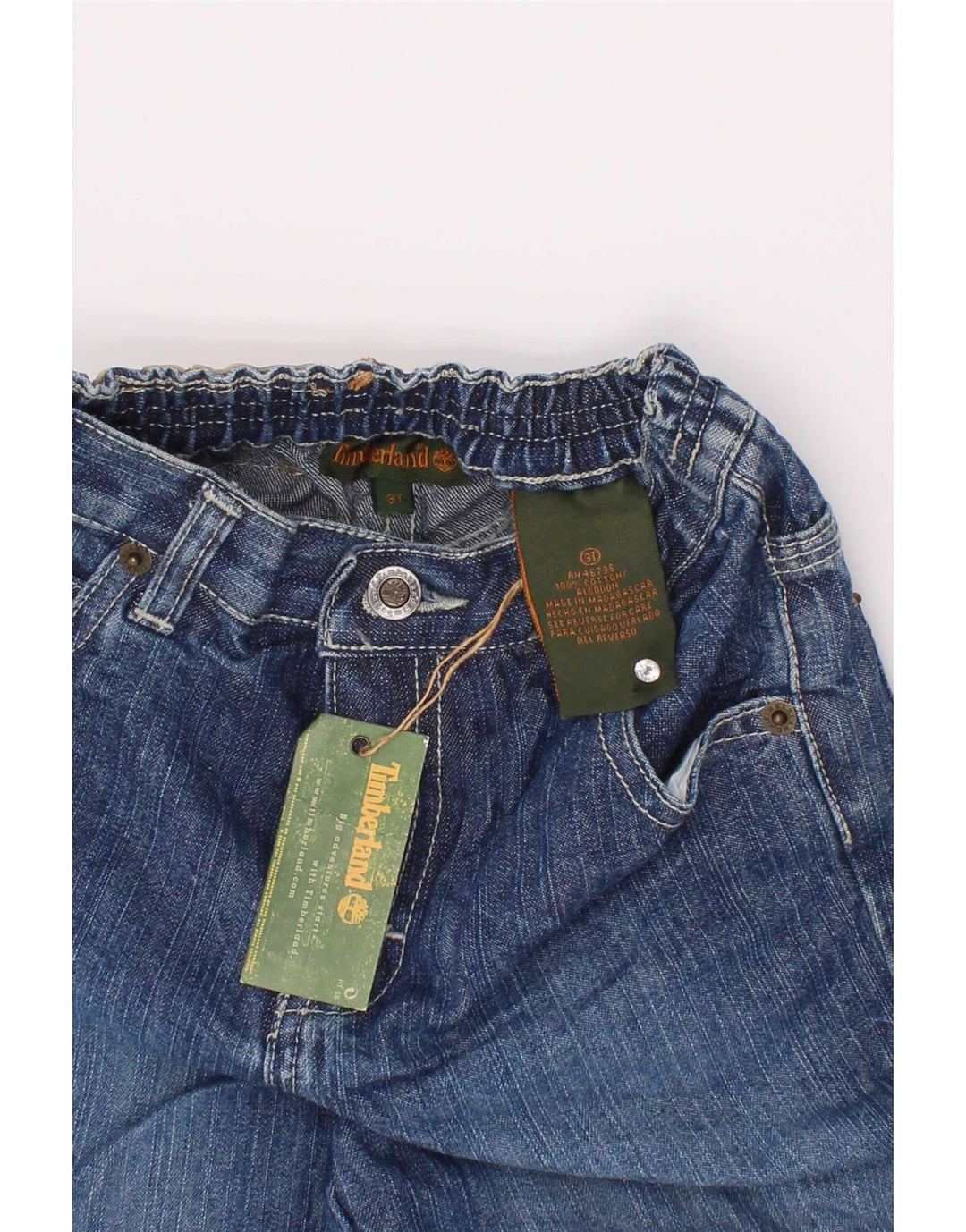 Timberland Boys Cargo Denim Shorts 2-3 Years W22 Blue Cotton