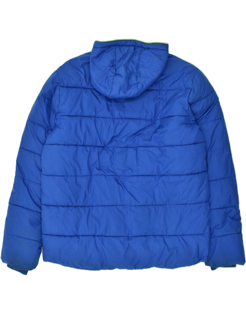 KAPPA Mens Hooded Padded Jacket UK 44 2XL Blue Polyester Vintage Kappa and Second-Hand Kappa from Messina Hembry 