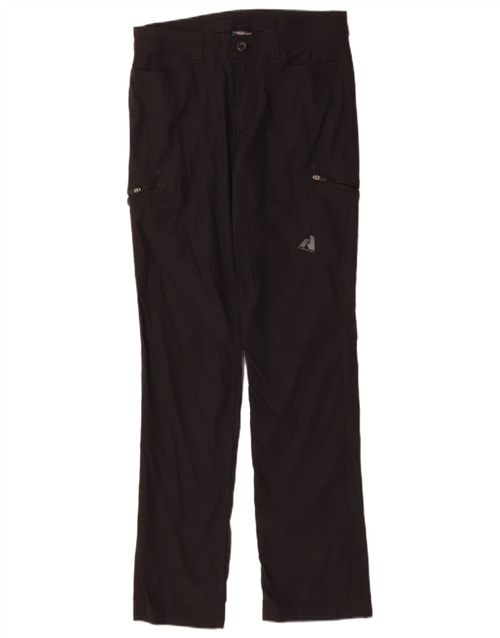 Eddie Bauer Womens Straight Cargo Trousers US 4 Small W30 L31 Black Sports
