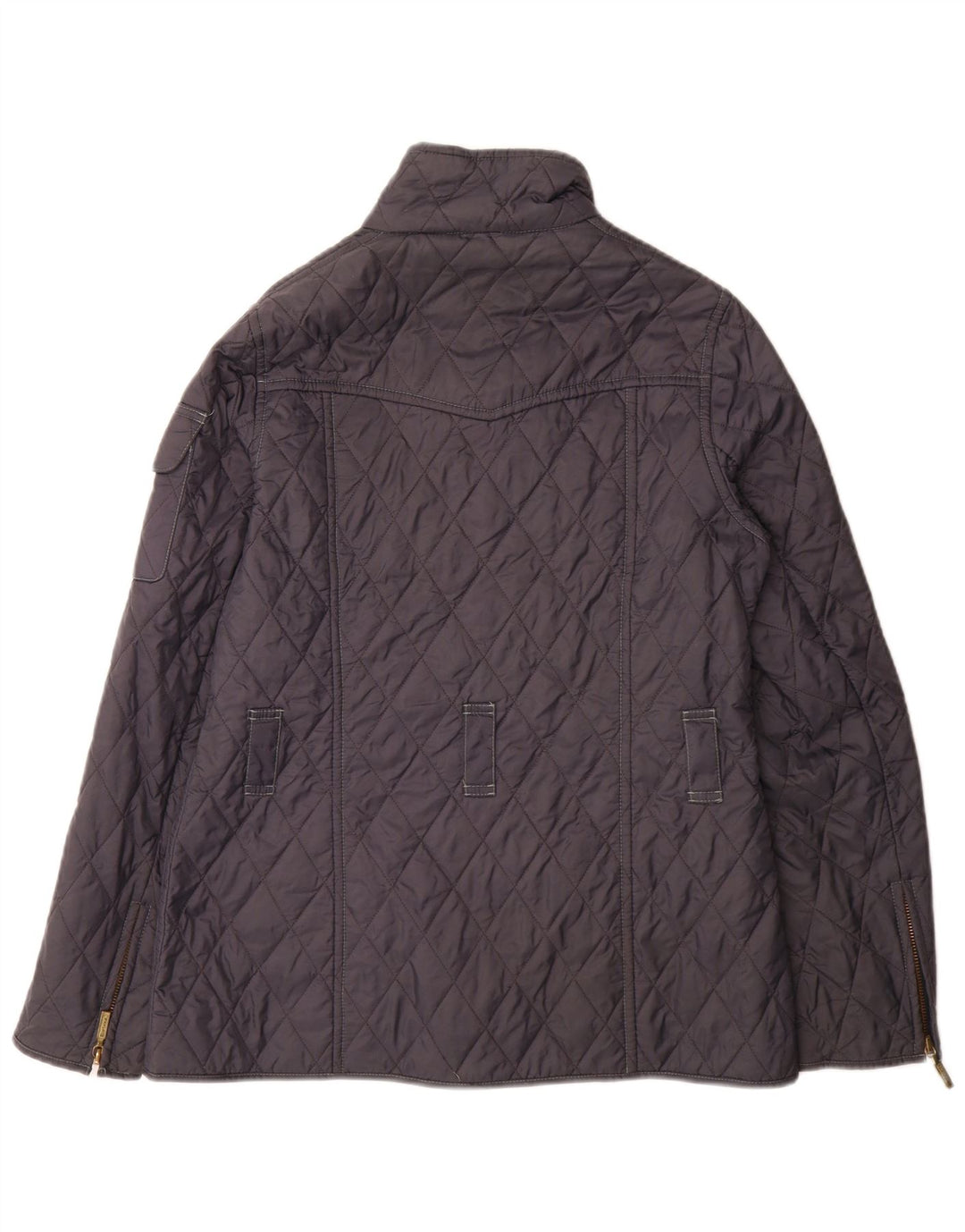 Barbour Womens Quilted Jacket UK 12 Medium Navy Blue Polyamide