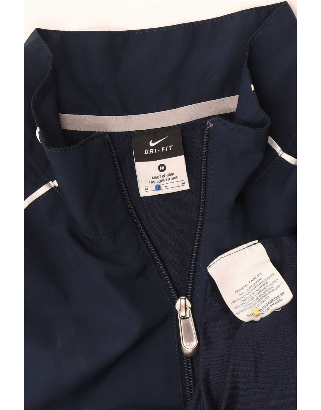 Nike Mens Dri Fit Tracksuit Top Jacket Medium Navy Blue Polyester