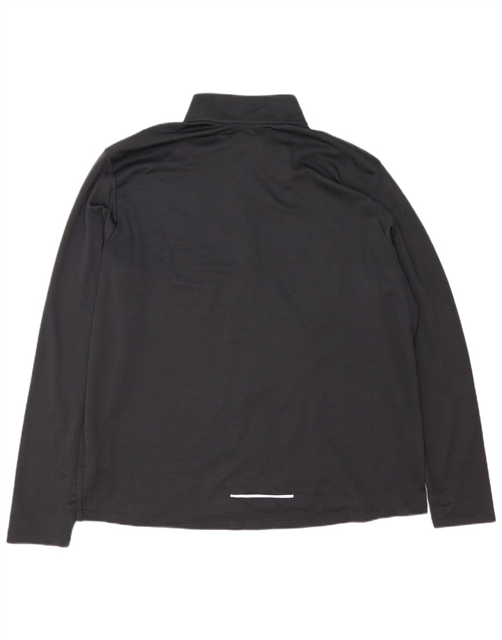 Nike Mens Dri Fit Zip Neck Pullover Tracksuit Top 2XL Black Polyester
