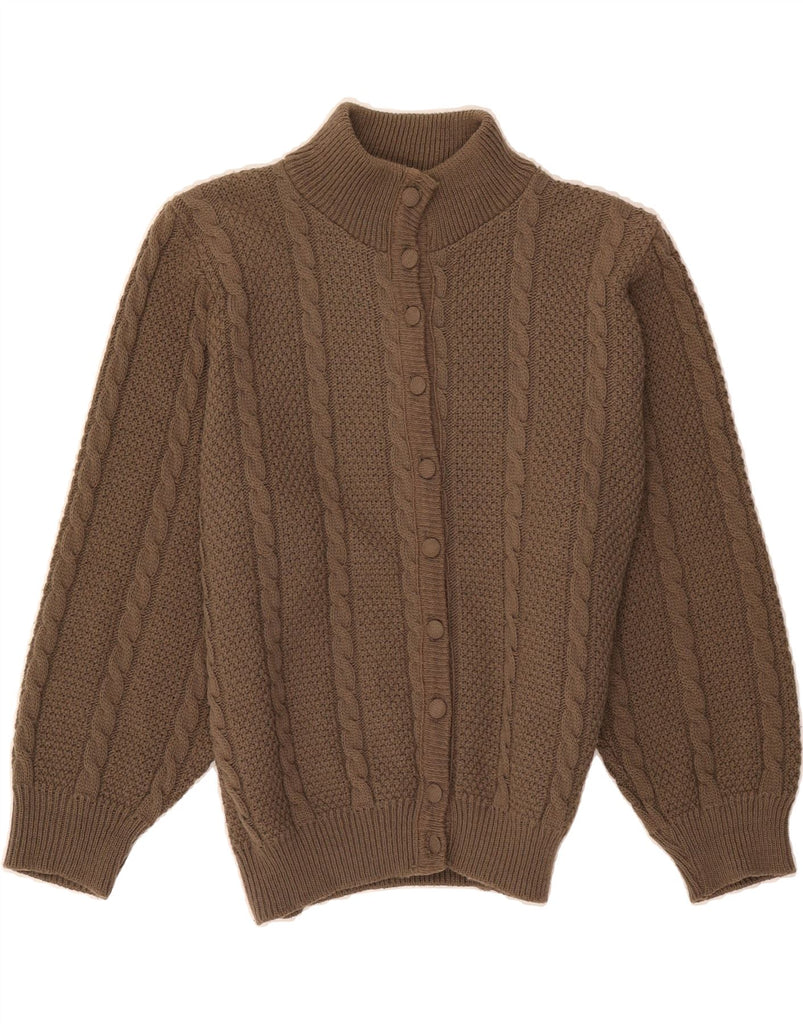 VINTAGE Womens Cardigan Sweater UK 16 Large Brown Vintage Vintage and Second-Hand Vintage from Messina Hembry 