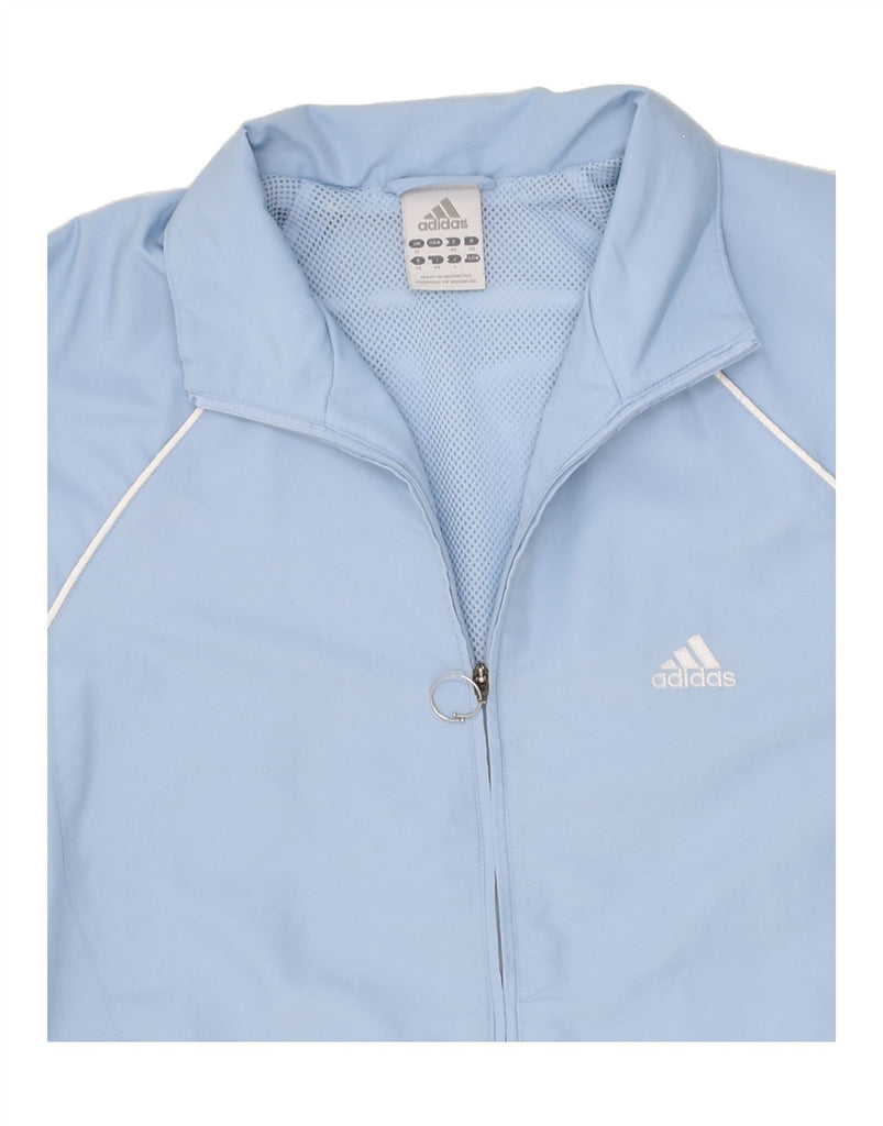 ADIDAS Womens Tracksuit Top Jacket UK 12 Medium Blue Polyester Vintage Adidas and Second-Hand Adidas from Messina Hembry 