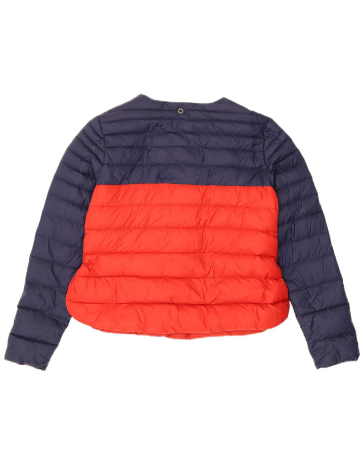Armani Jeans Womens Padded Jacket IT 44 Medium Navy Blue Colourblock