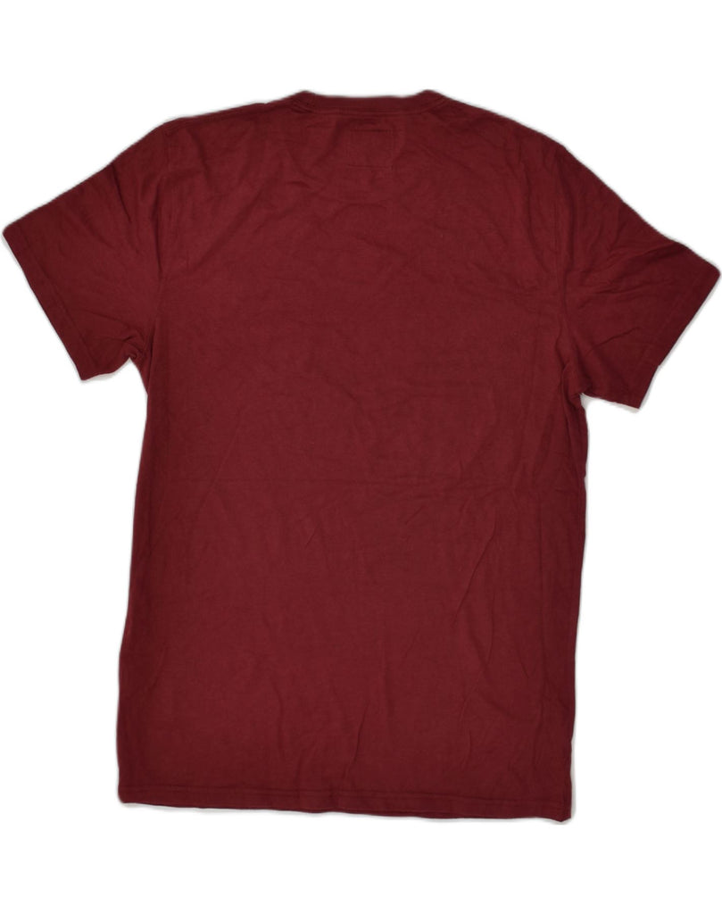 ABERCROMBIE & FITCH Mens T-Shirt Top Medium Burgundy Cotton | Vintage Abercrombie & Fitch | Thrift | Second-Hand Abercrombie & Fitch | Used Clothing | Messina Hembry 