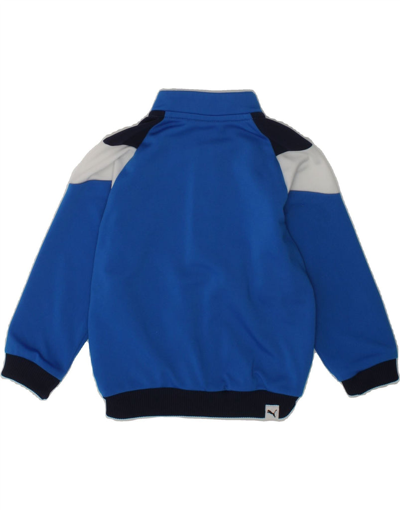 PUMA Baby Boys Graphic Tracksuit Top Jacket 6-9 Months Blue Polyester | Vintage Puma | Thrift | Second-Hand Puma | Used Clothing | Messina Hembry 