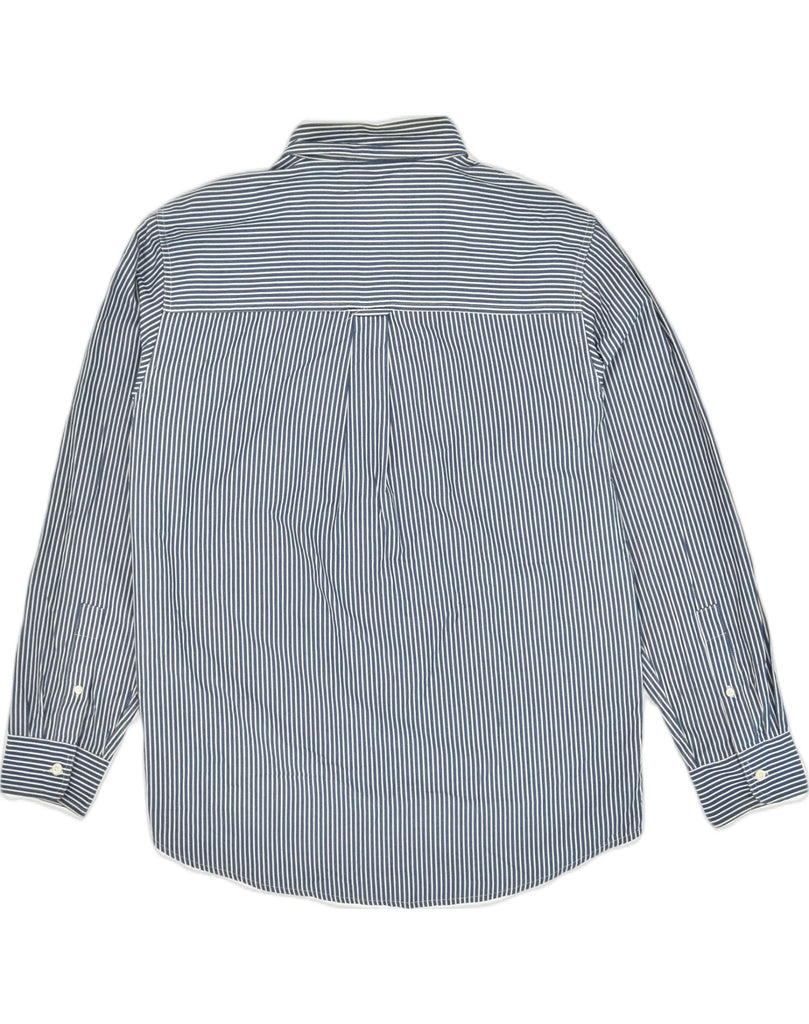 CHAPS Mens Shirt Large Blue Striped Cotton | Vintage Chaps | Thrift | Second-Hand Chaps | Used Clothing | Messina Hembry 