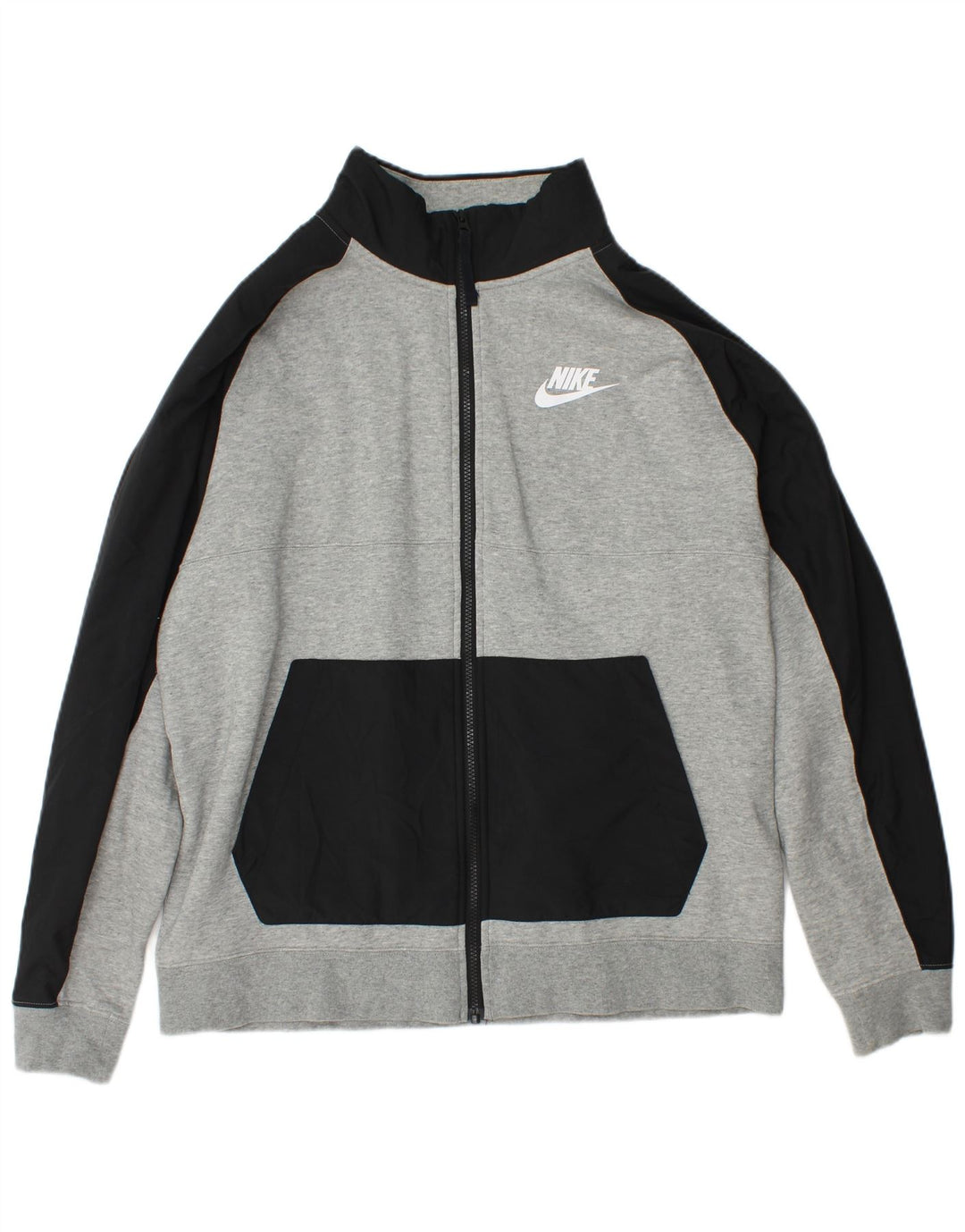 Nike Mens Full Tracksuit Large  Grey Colourblock Cotton