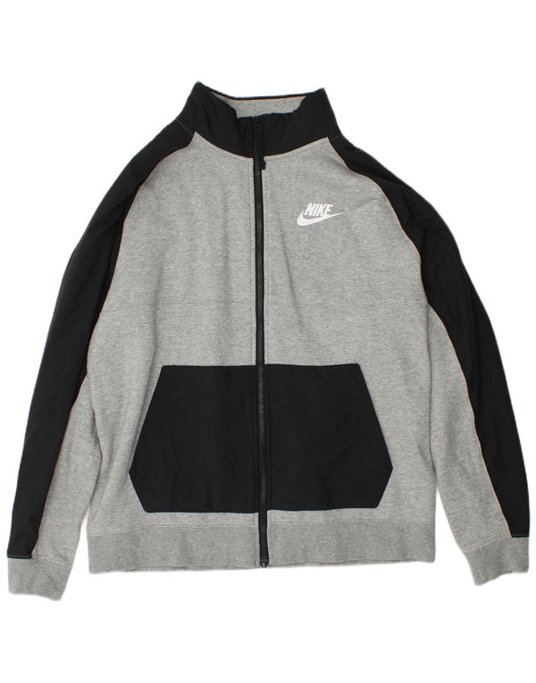 Nike Mens Full Tracksuit Large  Grey Colourblock Cotton